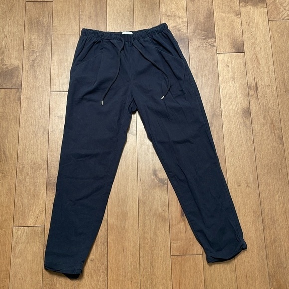 Oak + Fort dark blue/navy Joggers, cotton breathable summer pants, Sz S - Picture 6 of 7